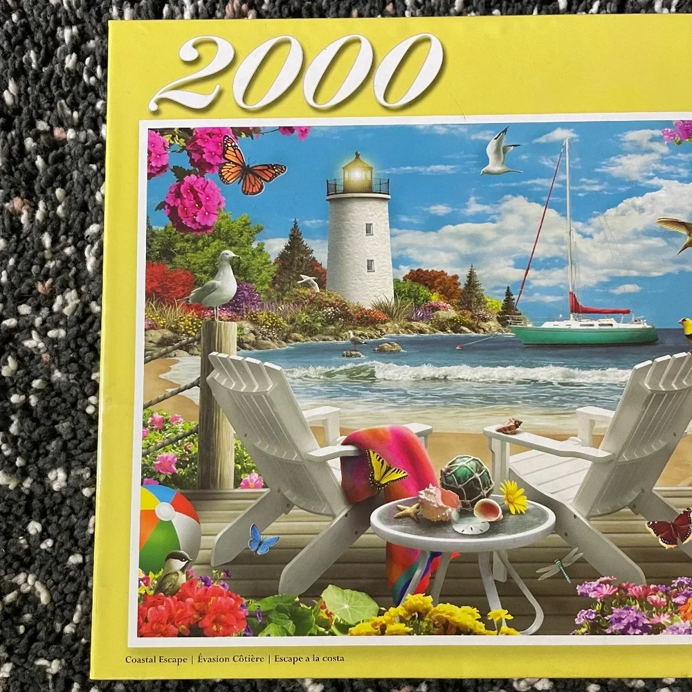 Vintage Chillin by The Beach Summer Ocean Scenery 2,000 Piece Jigsaw Puzzle